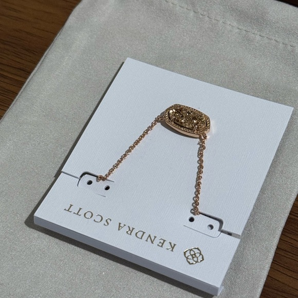 NEW Kendra Scott Elisa Rose Gold Pendant Necklace Rose Gold Drusy 20 - Picture 6 of 7